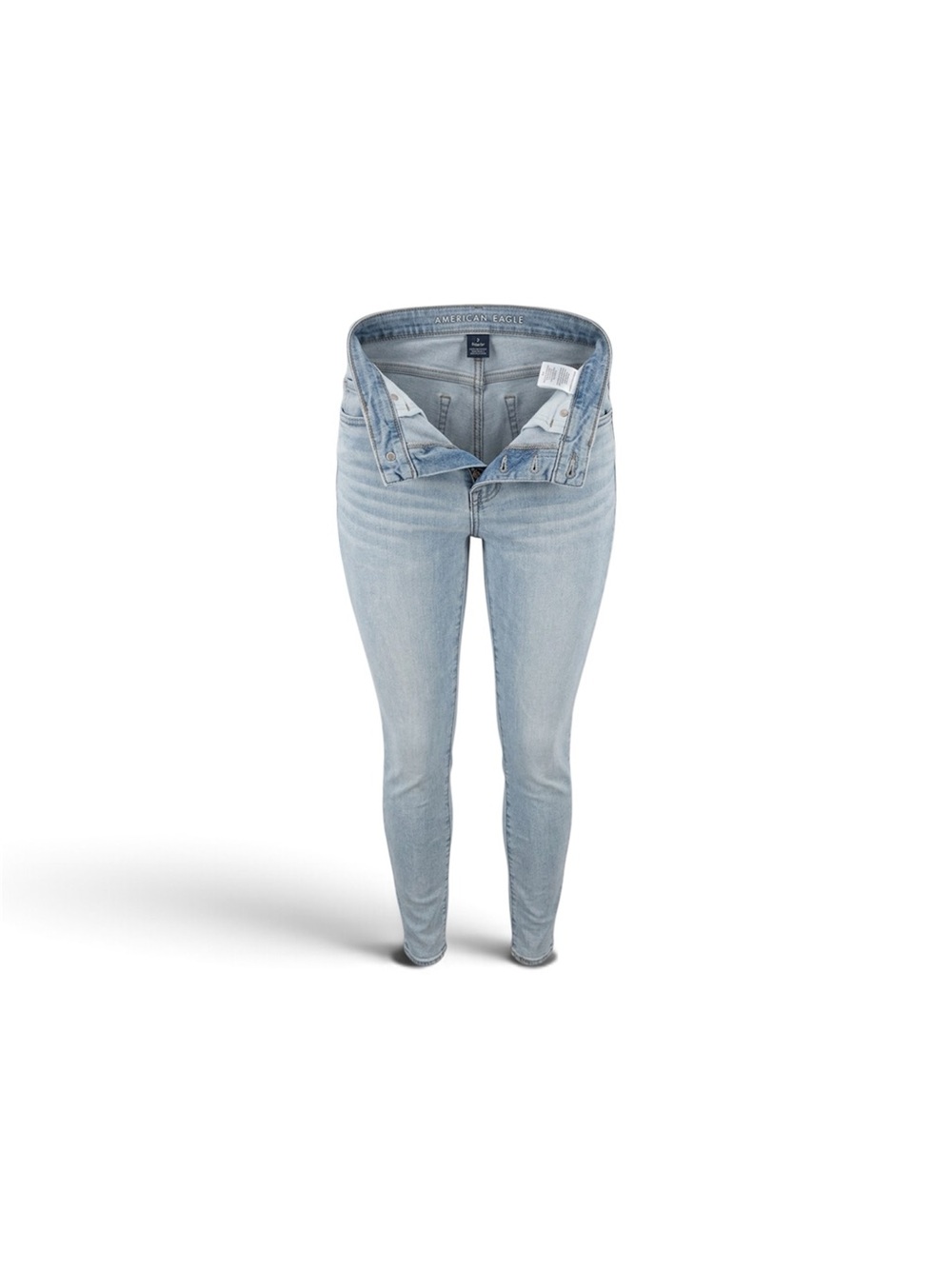 American Eagle Hi-Rise Jegging Size 6 Regular Light Wash Stretch Blue Jeans AE